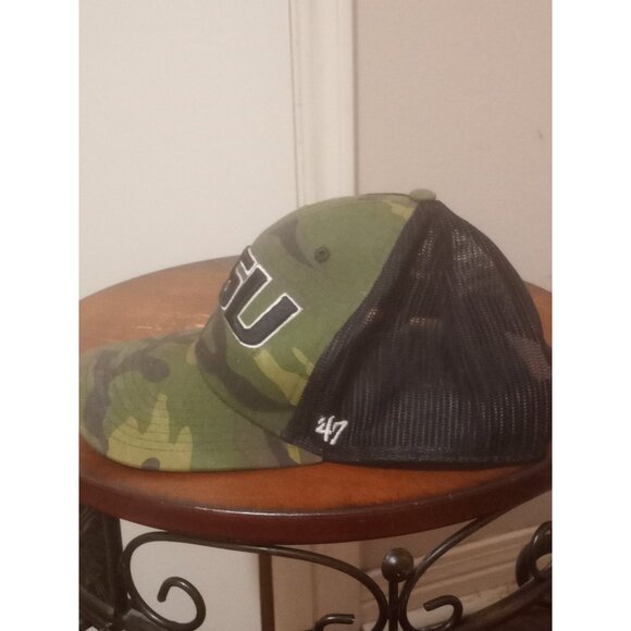 LSU Tigers Camoflauge 47 Brand Snapback Hat Cap Men's Collge Green Army - Picture 3 of 12